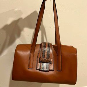 Max Mara Shoulder Strap with Snake Trim Handbag